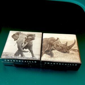 Two Chantecalle shadow - barely swatched; Shades Elephant & Rinoceros